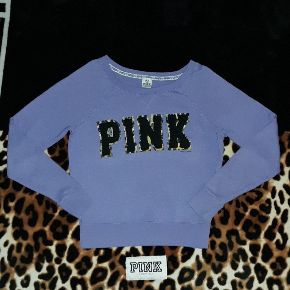 Victorias secret pink cheetah print sweatshirt